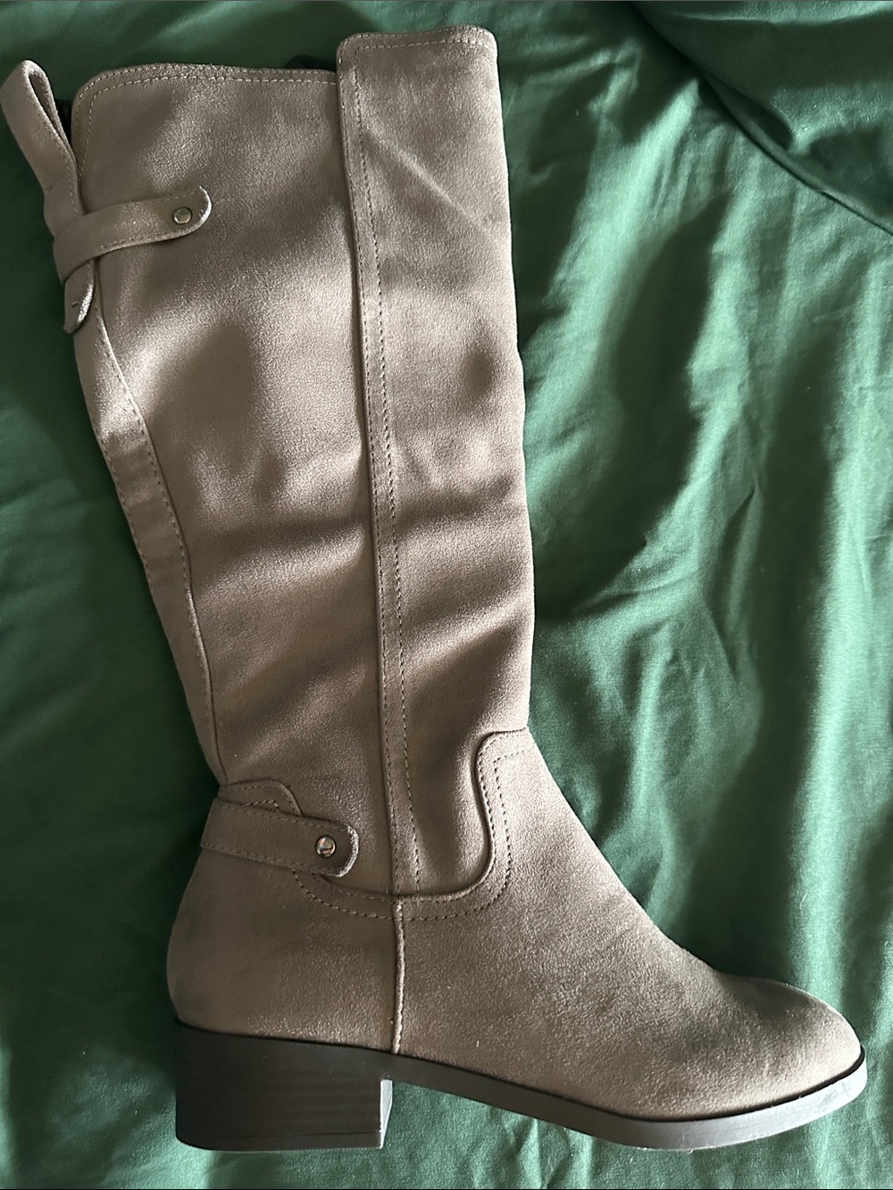 Cityclassified Taupe Suede Over-The-Knee Pull-On Boots